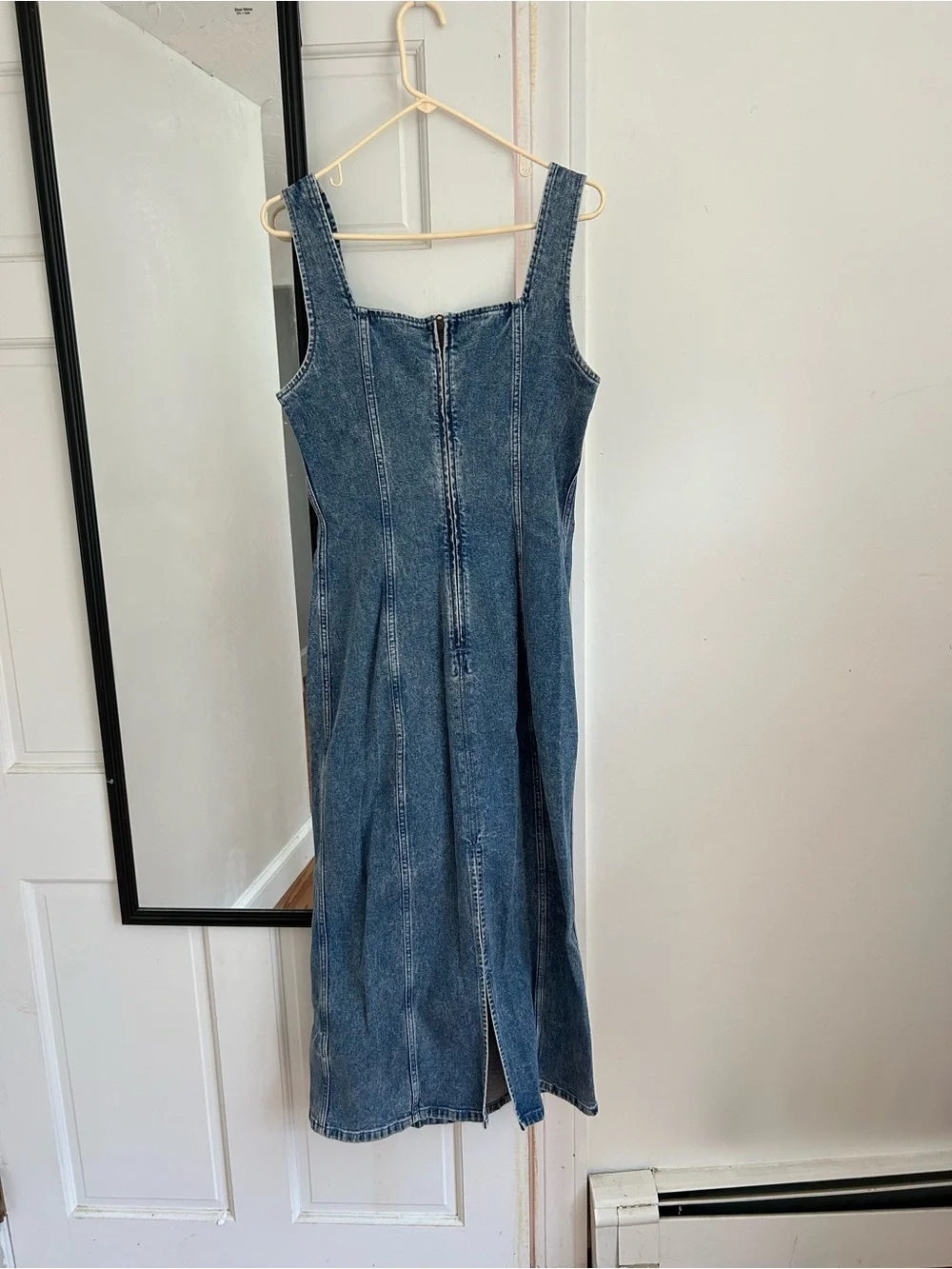 Abercrombie & Fitch Blue Denim Sheath Overalls Dress